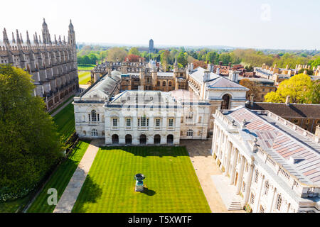 Der Senat Haus von St Marys Kirche Turm gesehen, Universitätsstadt Cambridge, Cambridgeshire, England Stockfoto