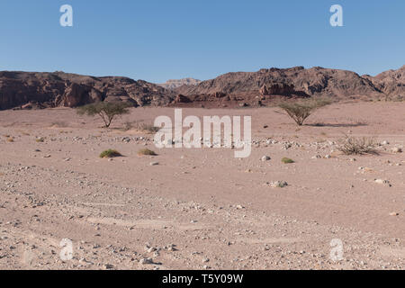 Felsen und Sand in Tima-Nationalpark in Israel Stockfoto