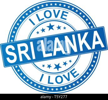 In Sri Lanka Vektor grungy web Stempel gemacht Stock Vektor