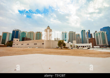 Qasr Al Hosn oder Weiß Fort ist das älteste Gebäude in der Stadt Abu Dhabi, der Hauptstadt der Vereinigten Arabischen Emirate Stockfoto