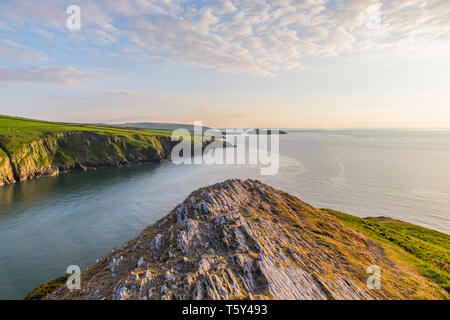 Die Aussicht von Mwnt Hill, Blick nach Süden. Stockfoto