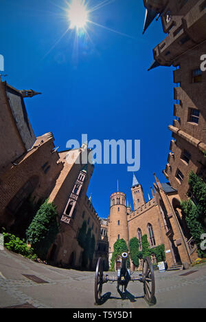 Die Burg Hohenzollern in Deutschland Stockfoto