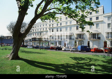 Wellington Square, Hastings, East Sussex, UK, Blick Richtung Stadtzentrum Stockfoto