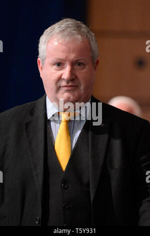 Edinburgh, Schottland, Vereinigtes Königreich, 27, April, 2019. SNP Westminster leader Ian Blackford am Frühling Konferenz der Scottish National Party im Edinburgh International Conference Centre. © Ken Jack/Alamy leben Nachrichten Stockfoto