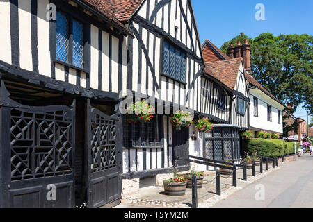 Tudor Fachwerkhaus, Untere Straße, Stansted Mountfitchet, Essex, England, Vereinigtes Königreich Stockfoto