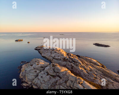 "Ende der Welt" Felsen in Tjøme, Norwegen Stockfoto