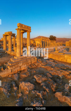 Griechenland, Rhodos, Lindos Akropolis Stockfoto