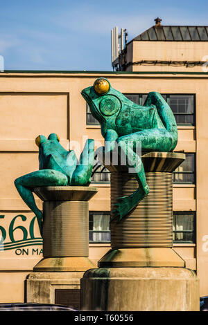 Frosch Brücke Willimantic Main Street Historic District Windham, Connecticut, USA Stockfoto