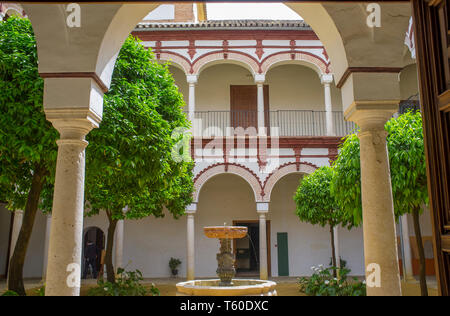 Ecija, Spanien - April 21th, 2019: Palast der Benameji, aus dem 18. Jahrhundert, Ecija, Spanien Stockfoto