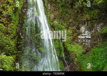 Thac Tinh Yeu, Liebe Wasserfall, in San Sa Ho Gemeinde, Sapa, Vietnam, Asien Stockfoto