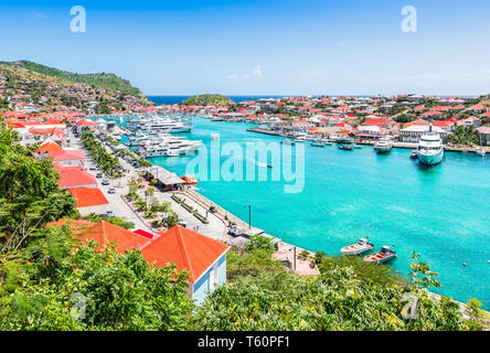 Gustavia Harbour, St. Barts, Karibik Stockfoto