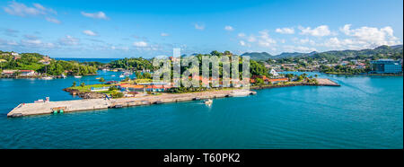 Panoramablick auf St. Lucia Stockfoto