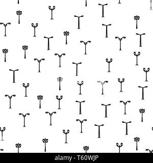 Laterne Säule mit LED-Beleuchtung nahtlose Muster Stock Vektor