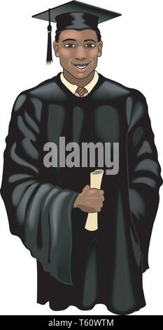 Absolvent Vector Illustration Stock Vektor