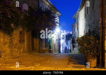 Via delle batterie Straße Castiglione della Pescaia. Stockfoto