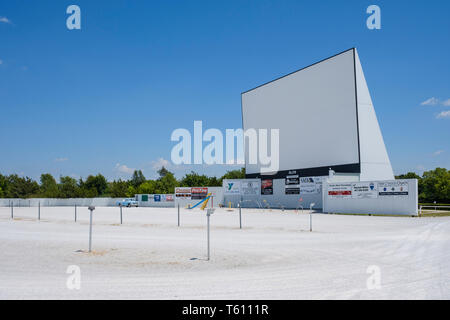 Historische Antrieb - im Theater 66 Drive-In auf US-Route 66 in Karthago, Jasper County, Missouri, USA Stockfoto