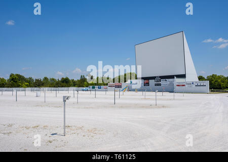 Historische Antrieb - im Theater 66 Drive-In auf US-Route 66 in Karthago, Jasper County, Missouri, USA Stockfoto