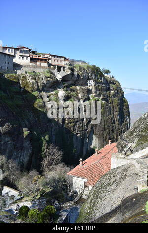 Das Beste von Meteora Griechenland Monestaries auf den Felsen Metamorphose Kloster aus dem 13. Jahrhundert Knochen der Mönche Reisen Top 10 Griechenland religiöse Stätten Reisen Griechenland Stockfoto