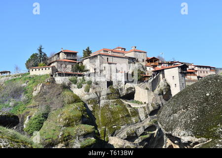 Das Beste von Meteora Griechenland Monestaries auf den Felsen Metamorphose Kloster aus dem 13. Jahrhundert Knochen der Mönche Reisen Top 10 Griechenland religiöse Stätten Reisen Griechenland Stockfoto