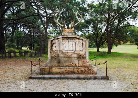 Sydney, Australien - 14 April 2019: Friedhöfe von Zeichen aus der populären TV-Show Spiel des Thones. Öffentliche unticketed Ereignis in Sydney Centennial Park wit Stockfoto