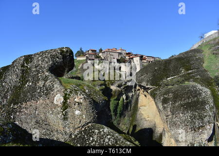 Das Beste von Meteora Griechenland Monestaries auf den Felsen Metamorphose Kloster aus dem 13. Jahrhundert Knochen der Mönche Reisen Top 10 Griechenland religiöse Stätten Reisen Griechenland Stockfoto