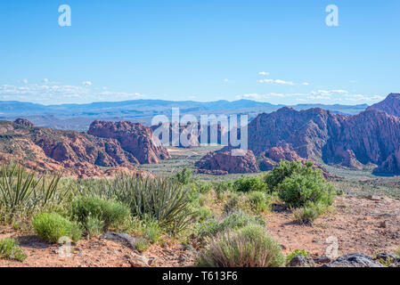 Snow Canyon State, Ivins, Utah, USA. Blick vom Panorama Punkt. Stockfoto