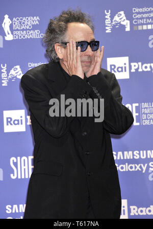 2019 David di Donatello Awards - Ankunft mit: Tim Burton Wo: Rom, Italien Wann: 27 Mar 2019 Credit: IPA/WENN.com ** Nur für die Veröffentlichung in Großbritannien, den USA, Deutschland, Österreich, Schweiz ** verfügbar Stockfoto