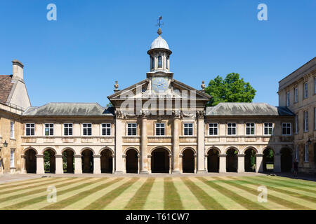 Das Kartenblatt, Emmanuel College, Universität Cambridge, St Andrew's Street, Cambridge, Cambridgeshire, England, Vereinigtes Königreich Stockfoto