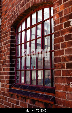 Fabrik Fenster, am Claymills Pumpstation Stockfoto