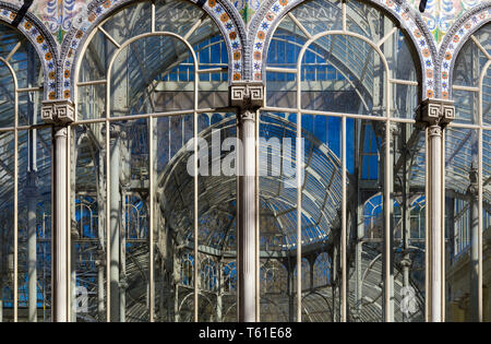 Palacio de Cristal (Cristal Palace), en el Paseo del Retiro. Madrid, Spanien. Stockfoto