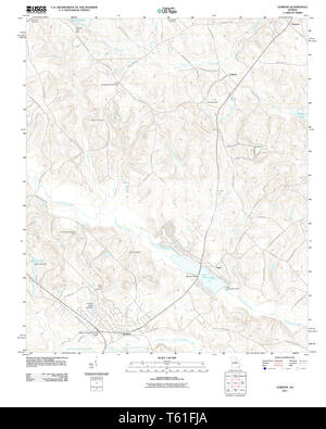 USGS TOPO Karte Georgia ga Gordon 20110406 TM Wiederherstellung Stockfoto