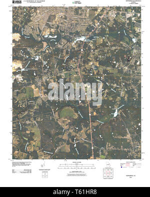 USGS TOPO Karte Georgia ga Hephzibah 20110331 TM Wiederherstellung Stockfoto