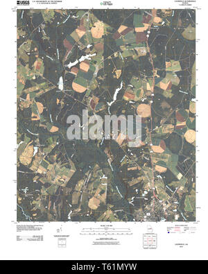 USGS TOPO Karte Georgia ga Louisville 20110331 TM Wiederherstellung Stockfoto