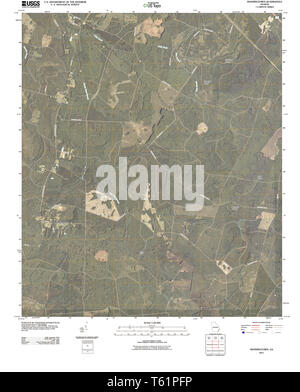 USGS TOPO Karte Georgia ga Manningtown 20110406 TM Wiederherstellung Stockfoto