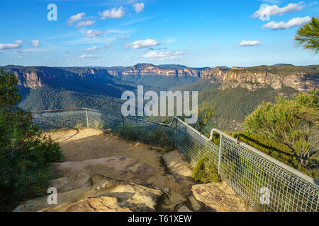 Valley view Aussichtspunkt, Blue Mountains National Park, New South Wales, Australien Stockfoto