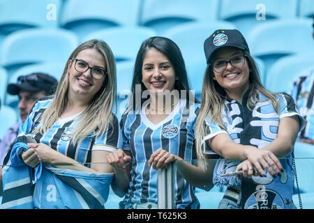 Porto Alegre, Brasilien. 28 Apr, 2019. Serie A Match gehalten an der Grêmio Arena heute Morgen (28.) in Porto Alegre, RS, Brasilien. Credit: Raul Pereira/FotoArena/Alamy leben Nachrichten Stockfoto