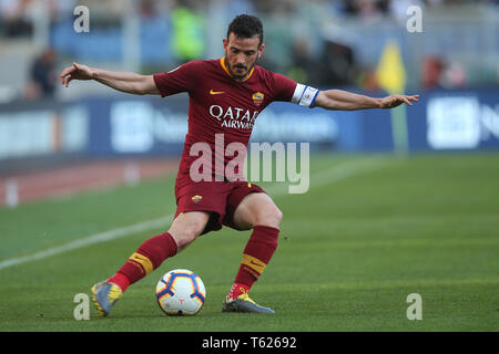 Rom, Italien. 27 Apr, 2019. 27.04.2019. Stadio Olimpico, Rom, Italien. Serie A. FLORENZI in Aktion während des Spiels als ROMA vs CAGLIARI im Stadio Olimpico in Rom. Credit: Unabhängige Fotoagentur/Alamy leben Nachrichten Stockfoto