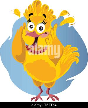 Erschrocken Türkei lustig Vektor Cartoon - Darstellung der Thanksgiving Vogel in Panik Stock Vektor