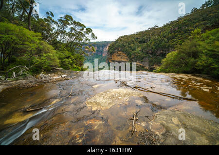 Wasserfall auf der Spencer Court gehen, Blue Mountains National Park, New South Wales, Australien Stockfoto