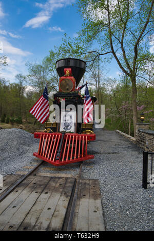 Elizabethtown, PA-April 2019: Abe Lincoln Beerdigung Zug Re-Enactment Stockfoto