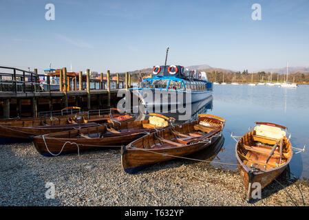 Waterhead am Lake Windermere in Ambleside, Lake District National Park, Cumbria England Großbritannien Stockfoto