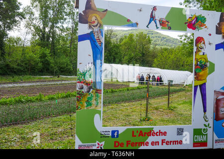 Organic Farm, Chomerac, Ardèche, Frankreich Stockfoto