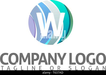 Schreiben modernes LOGO VORLAGE Stock Vektor