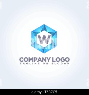 Schreiben modernes LOGO VORLAGE Stock Vektor