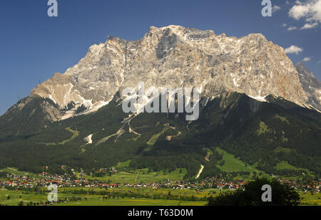 Auf der Zugspitze, dem höchsten Berg in Deutschland Stockfoto