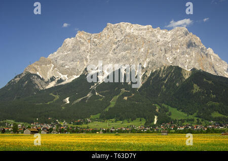 Auf der Zugspitze, dem höchsten Berg in Deutschland Stockfoto