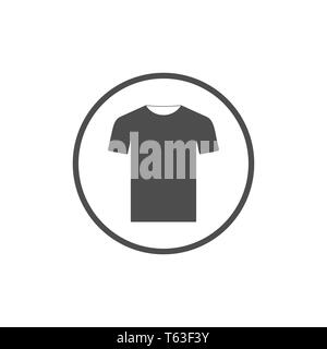 Vector Illustration, flache Bauform. Bekleidung t-shirt Symbol Stock Vektor