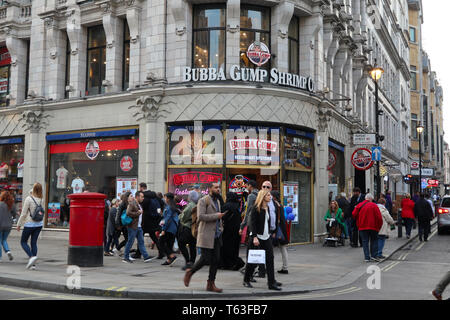 Bubba Gump Shrimp Co., London, England, Großbritannien Stockfoto