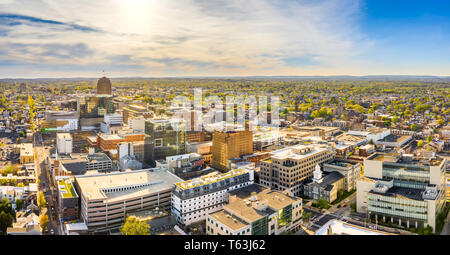 Antenne Panorama von Allentown, Pennsylvania skyline Stockfoto