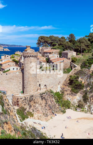 Tossa de Mar, Costa Brava, Katalonien, Spanien Stockfoto
